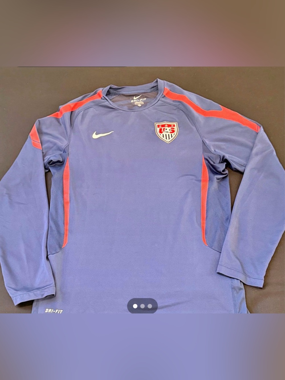 Nike Dri-FIT Soccer Top - Purple with Red and Yellow Accents
